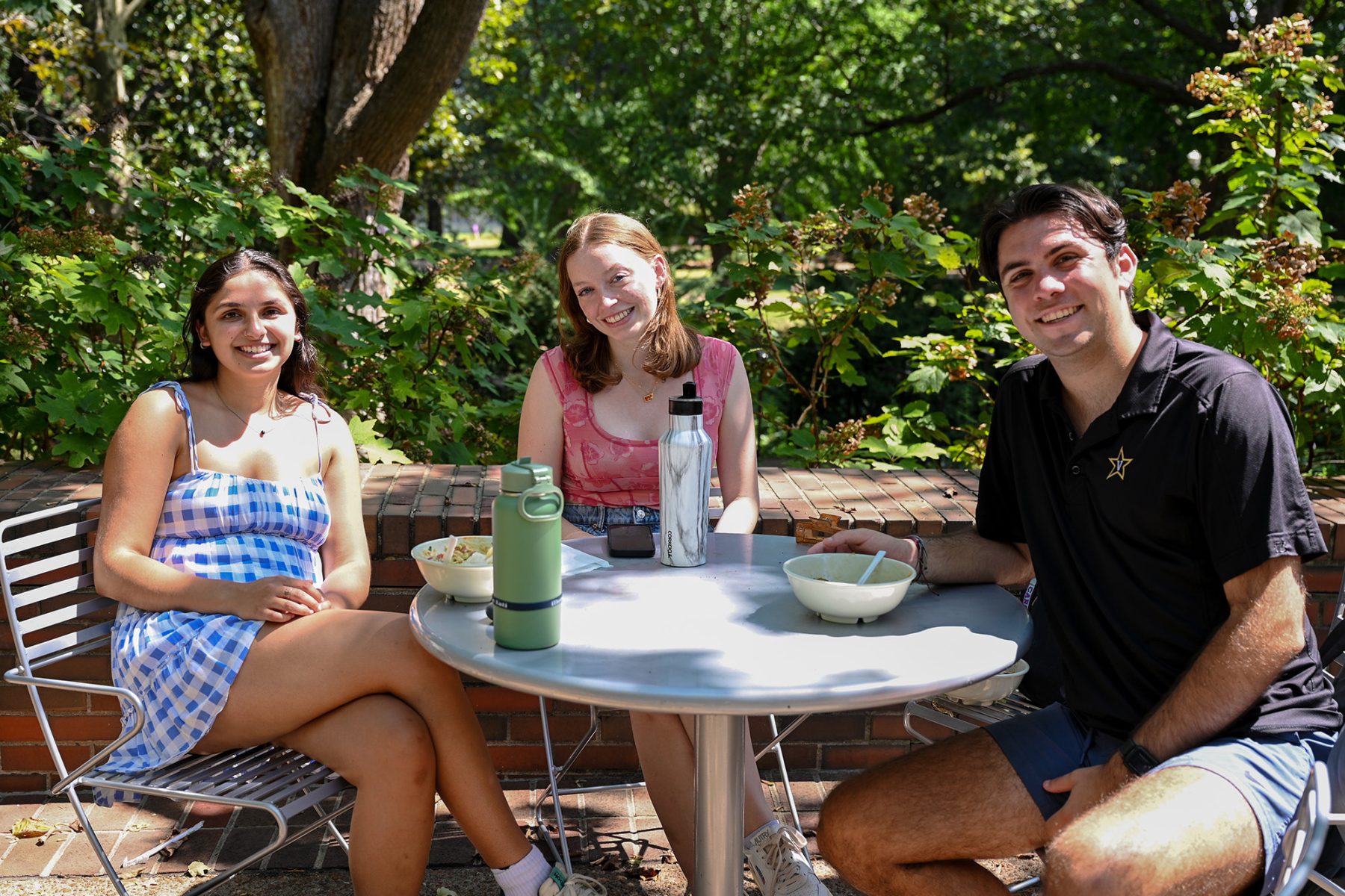 students at table