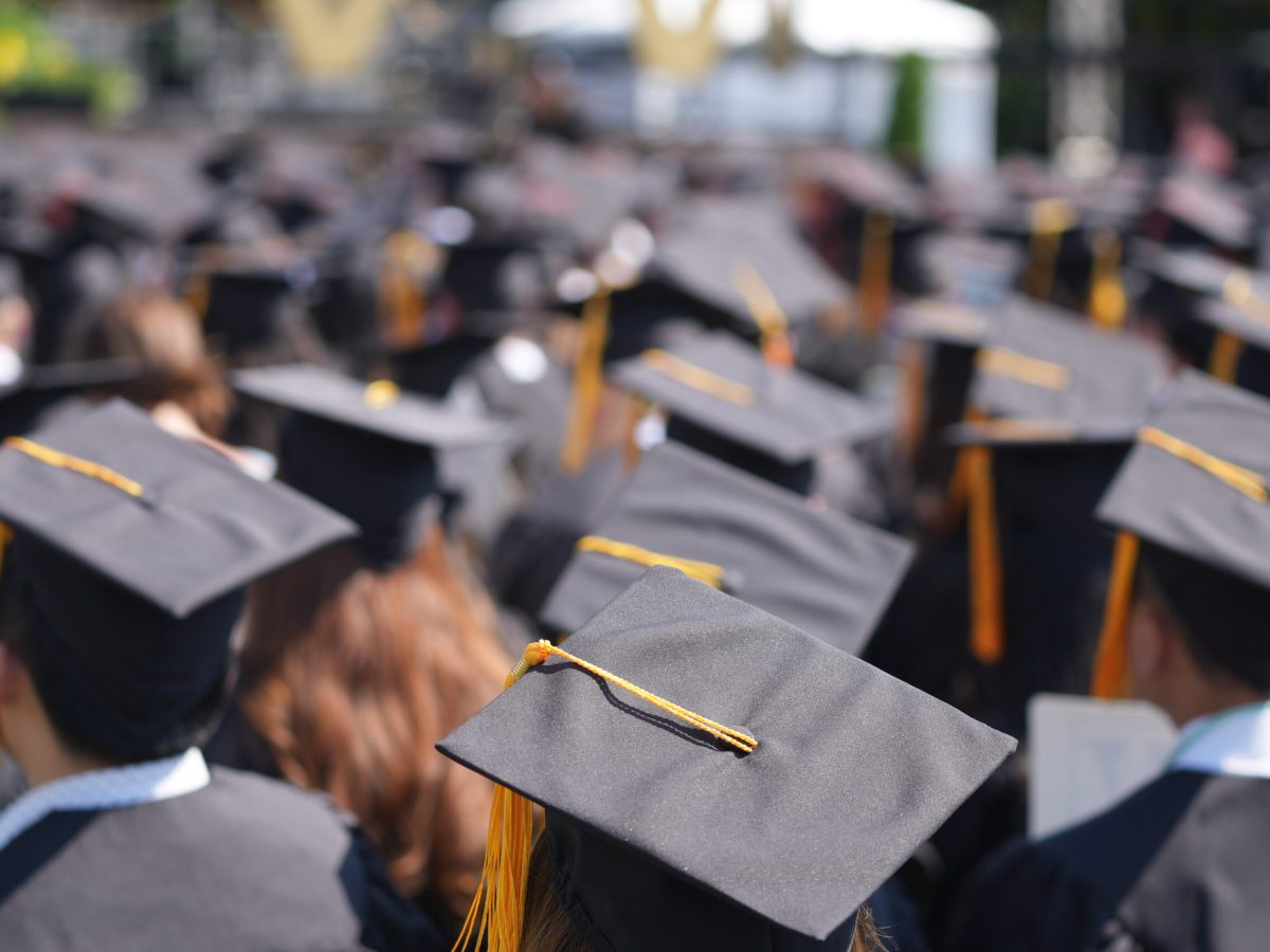 Vanderbilt Commencement Students Wearing Caps