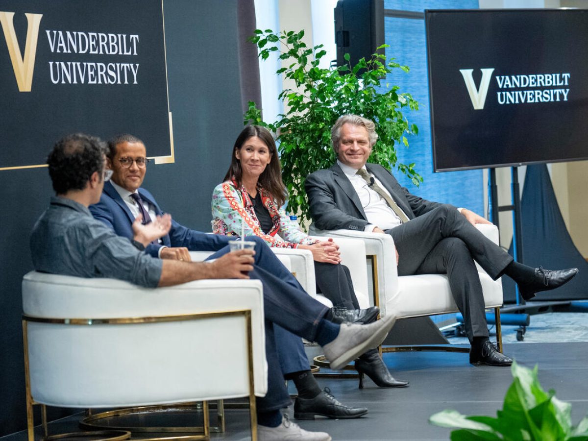 panelists on a stage