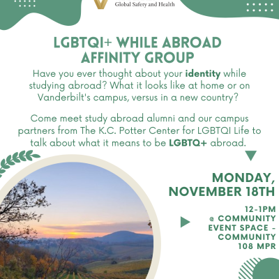 LGBTQI+ While Abroad Affinity Group