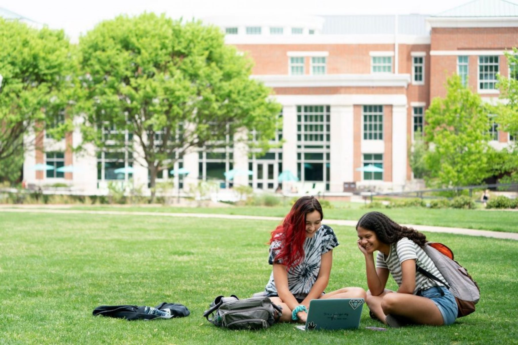 Students on Lawn